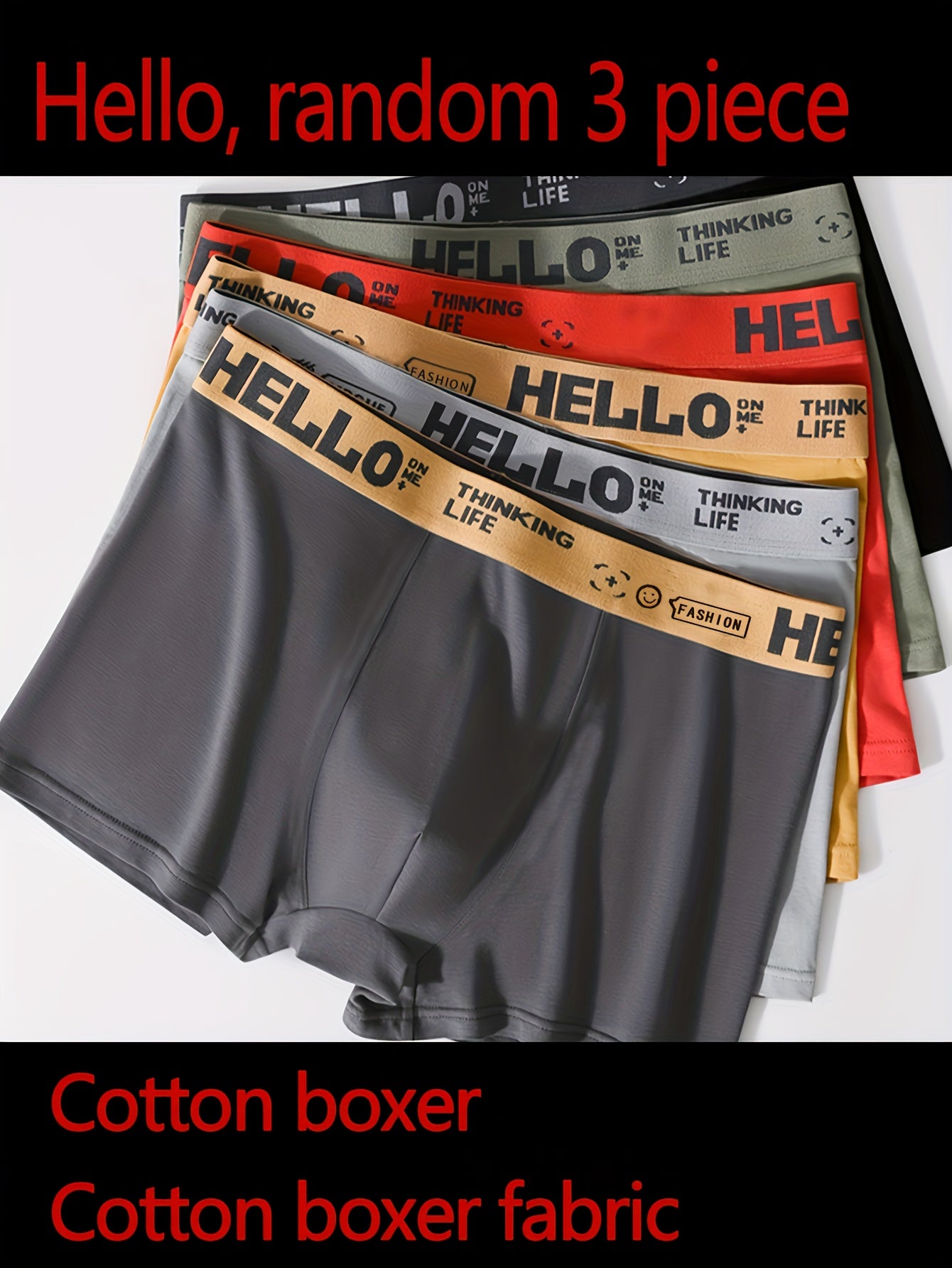 1|3|5|10Pcs Men's Boxer Cotton