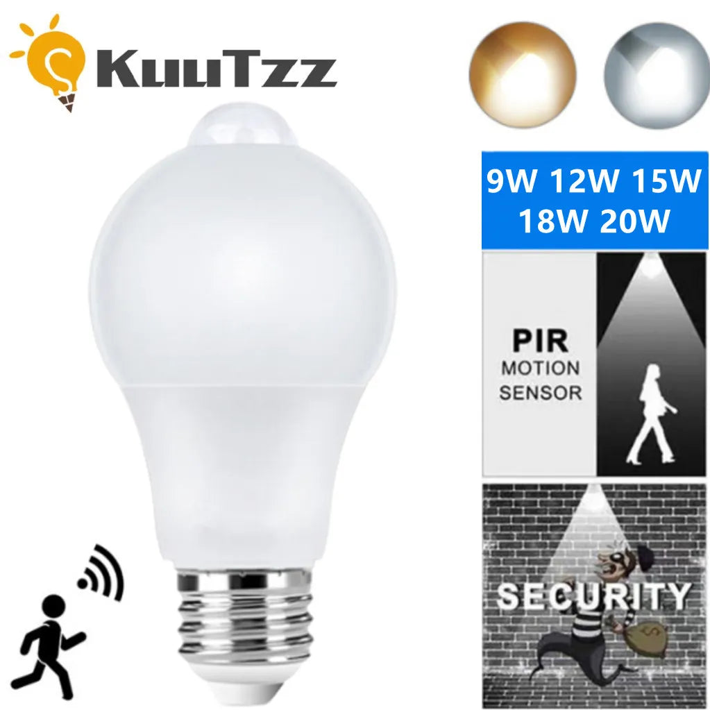 LED Motion Sensor Lamp | 9/12/15/18/20W E27 | AC85V-265V