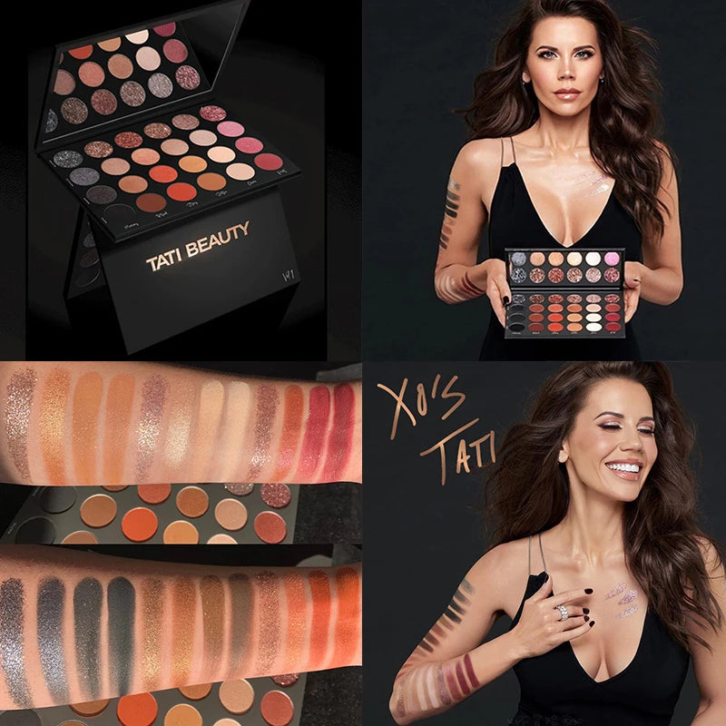 Tati Palette Eyeshadow Palette | Textured, Glossy, Metallic and Matte | Vol.1 with 24 Colors