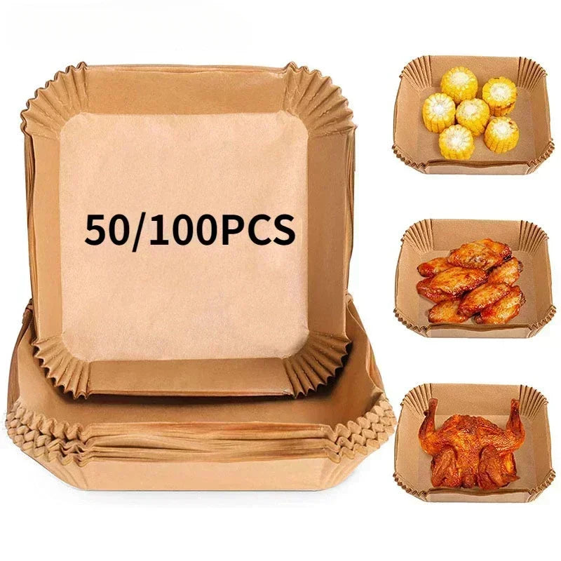 50/100Pcs Air Fryer Disposable Paper